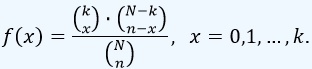 Distribucion hipergeometrica