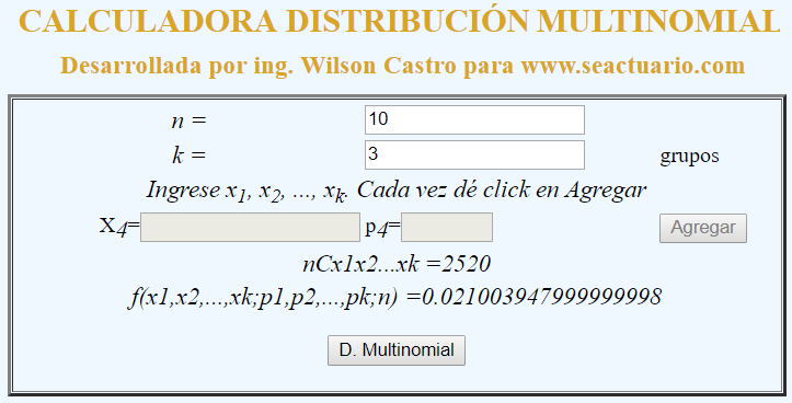Distribucion multinomial